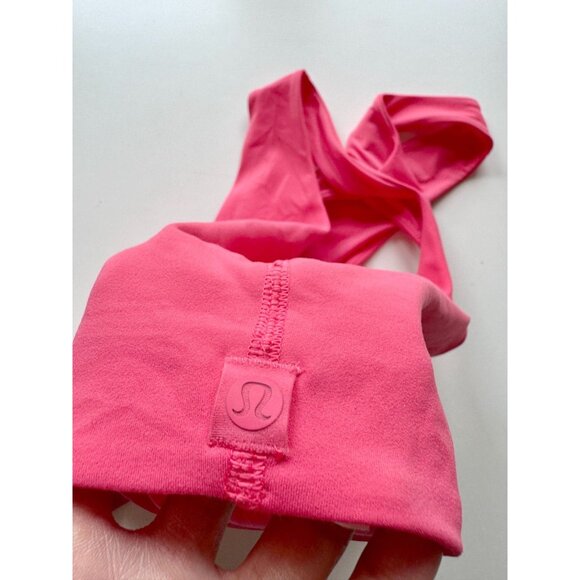 LULULEMON Bend This Scoop And Cross Glaze Pink Sports Bra Tank, Size L/XL - Picture 10 of 15